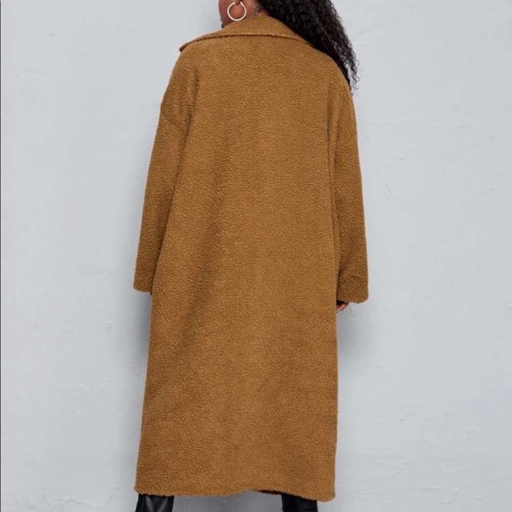 Women’s Camel Teddy Bear Coat - Picture 4 of 4